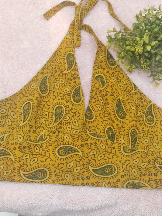 Knotting Mustard Ajrakh Paisley