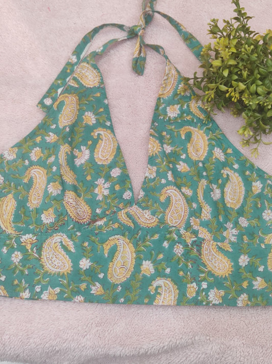 Knotting Pista Green Paisley