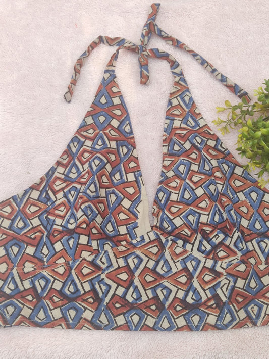 Knotting Rust Indigo Ajrakh