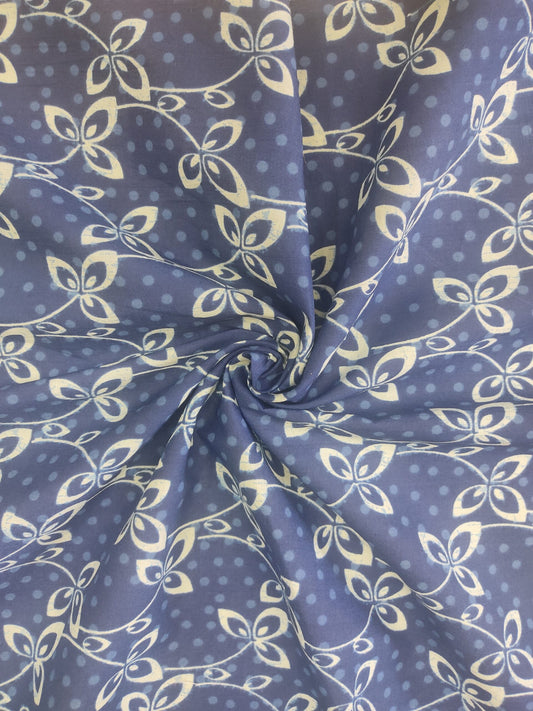 INDIGO JAAL HANDPAINTED COTTON FABRIC