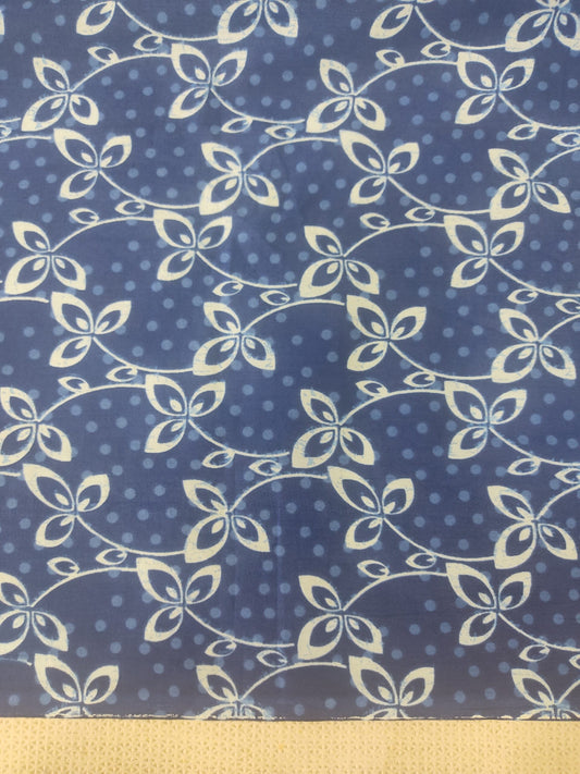 INDIGO JAAL HANDPAINTED COTTON FABRIC