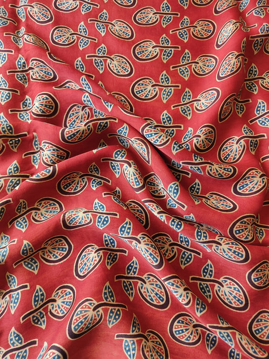 RED AJRAKH MODAL FABRIC