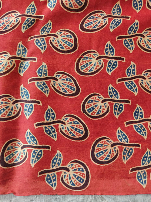 RED AJRAKH MODAL FABRIC