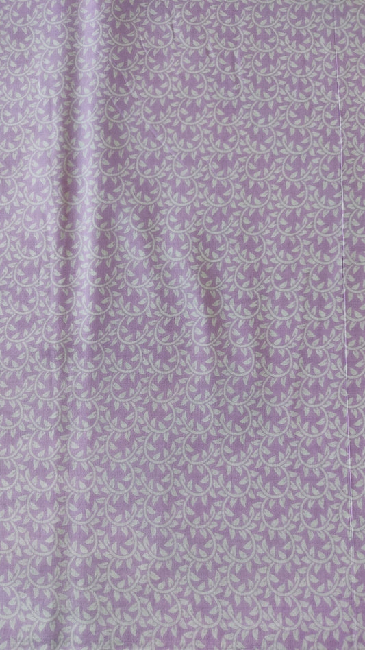 LIGHT PURPLE JAAL HANDBLOCK PRINTED COTTON FABRIC