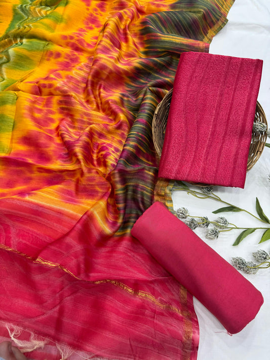 Sustainable Chanderi silk fabric for festive wear