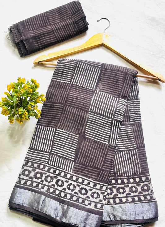 SIMRAN COTTON LINEN SAREE