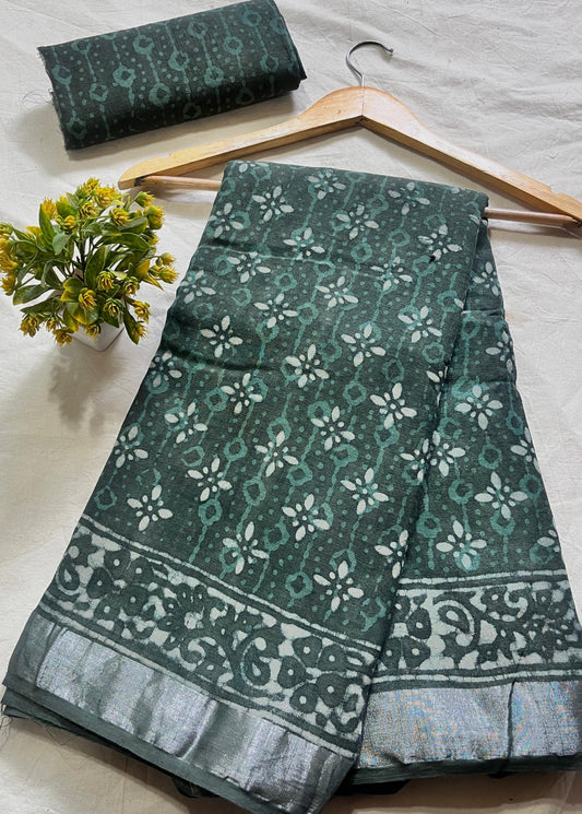AAROHI COTTON LINEN SAREE