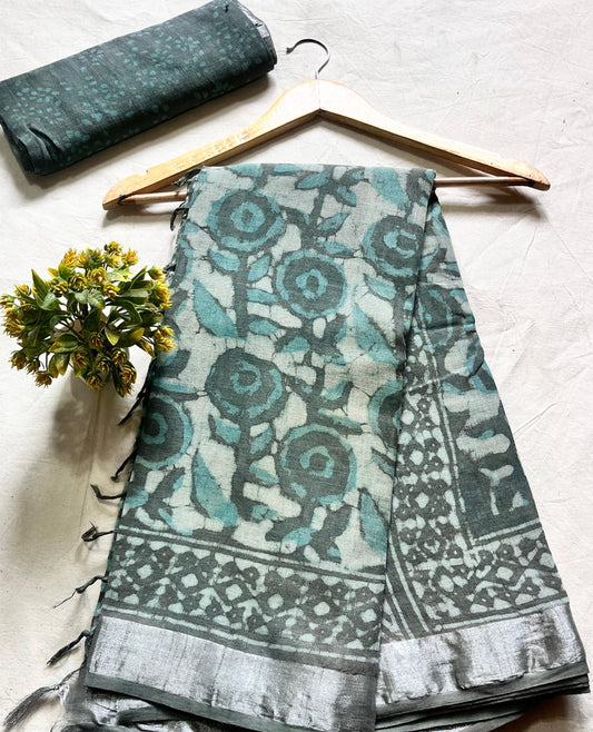 VANYA COTTON LINEN SAREE