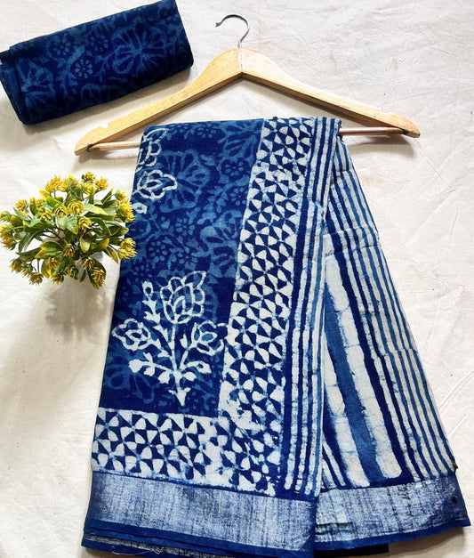 INAYA COTTON LINEN SAREE