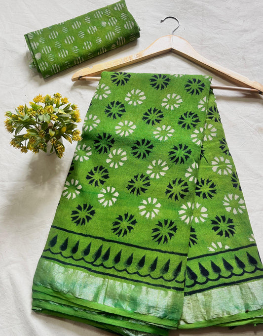 PEONY COTTON LINEN SAREE