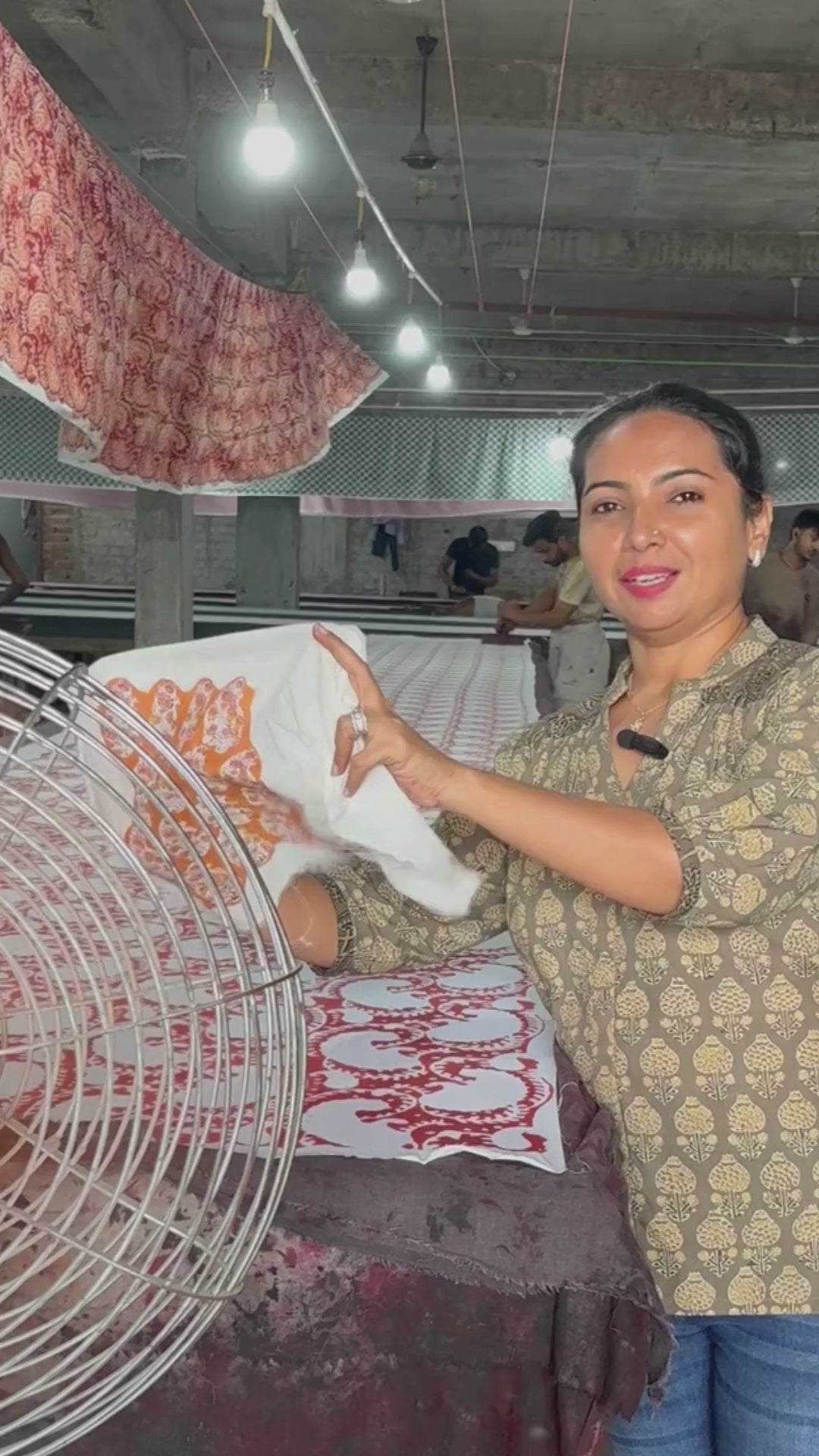 Green Handblock Cotton Fabric – Gulmohar Collection