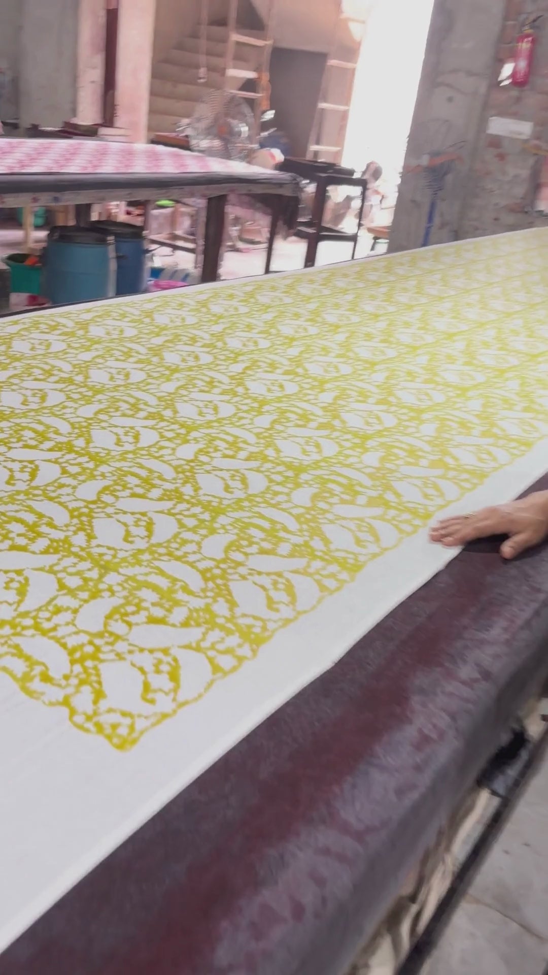 Yellow Handblock Cotton Fabric – Gulmohar Collection