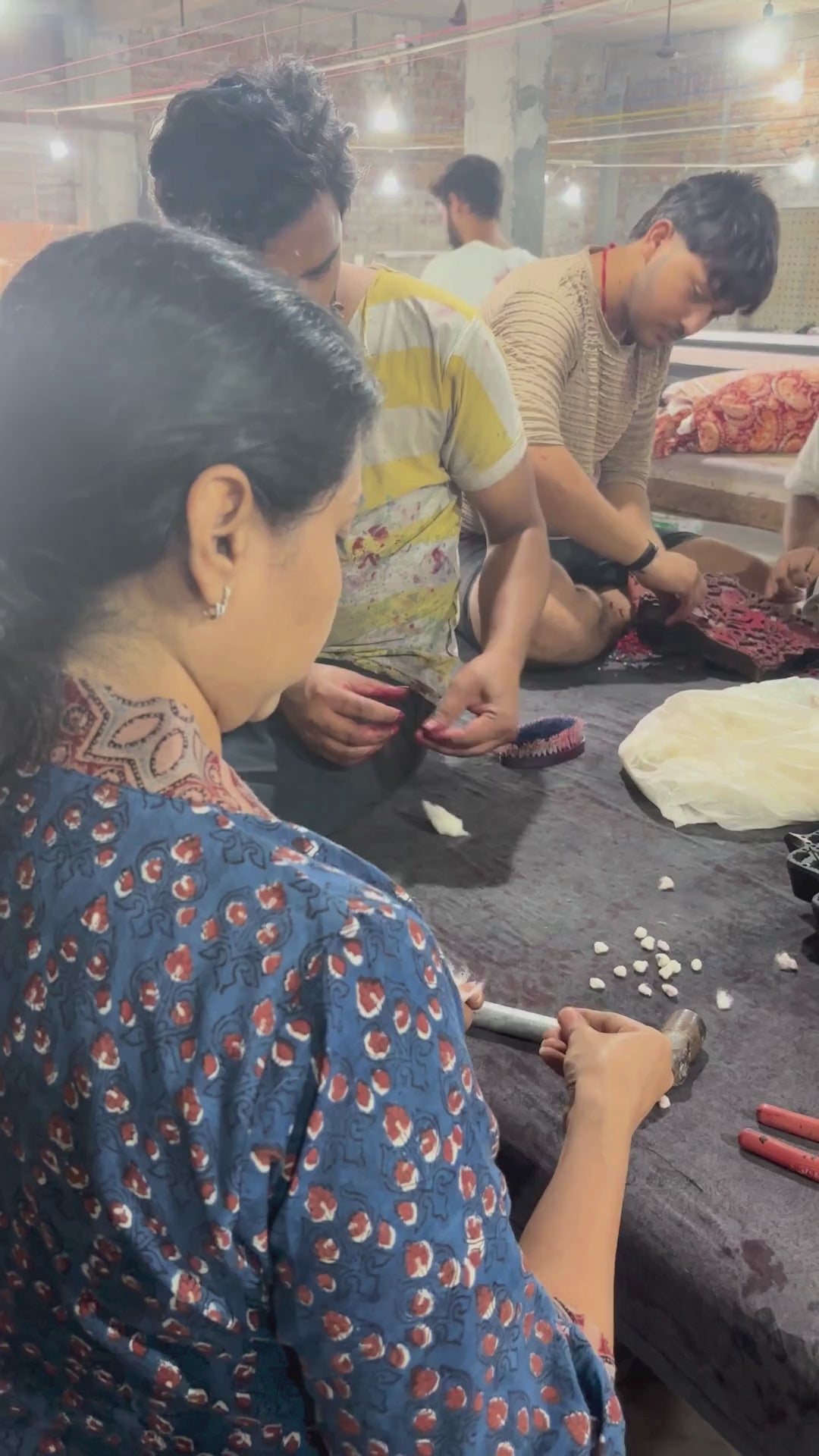 Blue Handblock Cotton Fabric – Gulmohar Collection