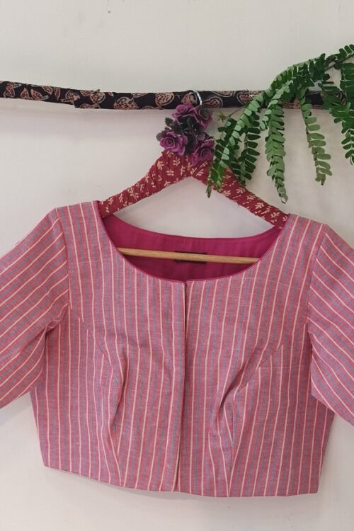 PINK STRIPES READY MADE BLOUSE