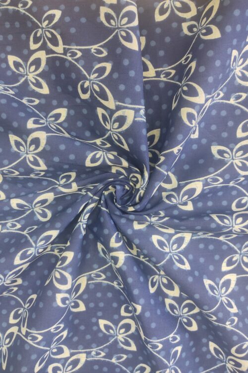 INDIGO JAAL HANDPAINTED COTTON FABRIC