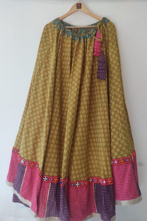 E-HALO COLLECTION MUSTARD SKIRT