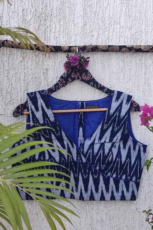 BLUE IKAT READYMADE BLOUSE