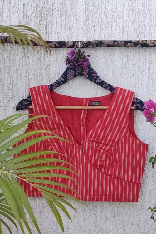 RED IKAT READYMADE BLOUSE