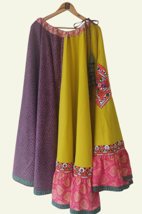 E-HALO COLLECTION PURPLE YELLOWISH SKIRT