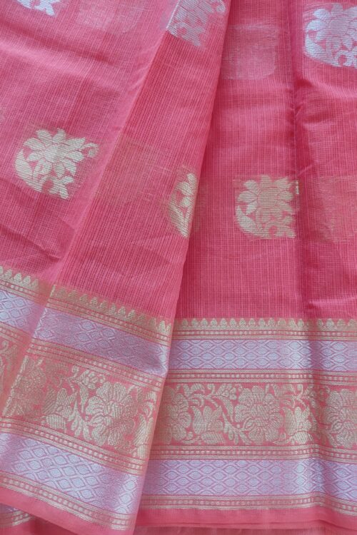 TOMATO SITARA HANDWOVEN KOTA ZARI SAREE