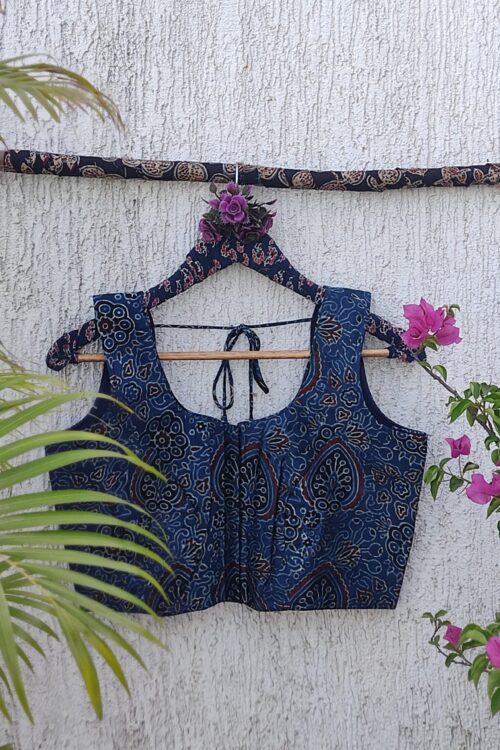 INDIGO MOR SILK READYMADE BLOUSE