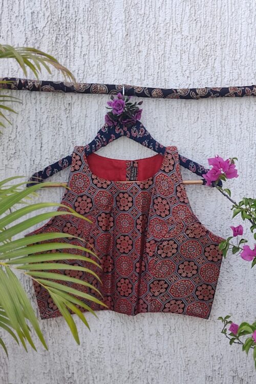 MAROON SILK READYMADE BLOUSE