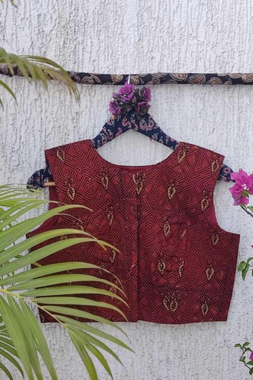 RUST DABU READYMADE BLOUSE