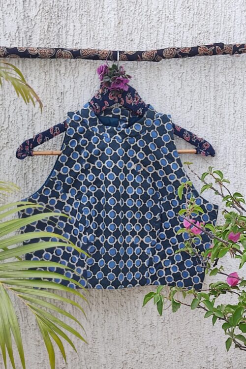 INDIGO GEO DABU READYMADE BLOUSE