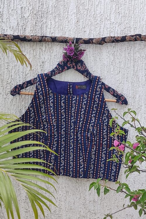 INDIGO STRIPES READYMADE BLOUSE