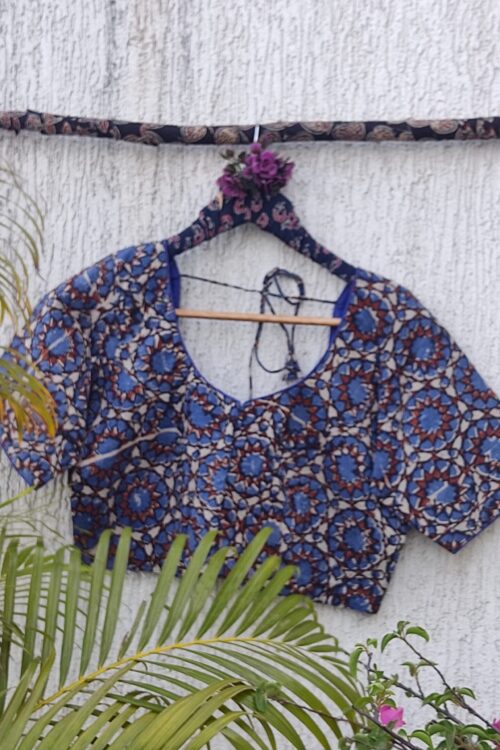 AJRAKH HANDBLOCK PRINTED READYMADE BLOUSE