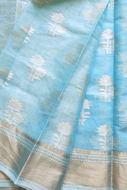 AASMANI SITARA HANDWOVEN KOTA ZARI SAREE