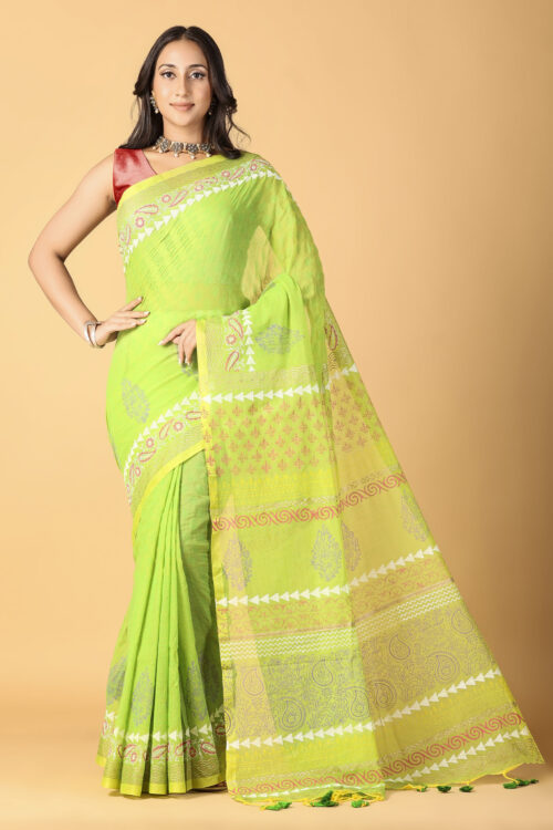 CHAPPAI COLLECTION-Khati Meethi Handblock printed saree