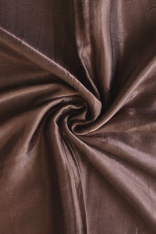 HICKORY BROWN MASHRU PLAIN SILK