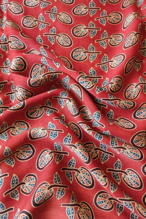 RED AJRAKH MODAL FABRIC