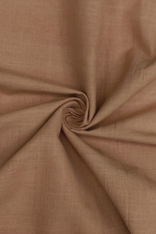 DUSKY ORANGE –  HANDLOOM COTTON KHADI FABRIC